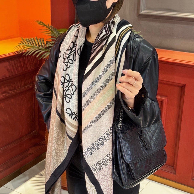 LOEWE 26S SCARF 140 IN CASHMERE SILK 248253