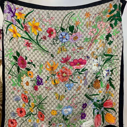 GUCCI 26S SCARF 140 IN CASHMERE AND SILK 250154