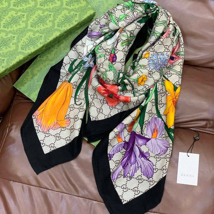 GUCCI 26S SCARF 140 IN CASHMERE AND SILK 250154
