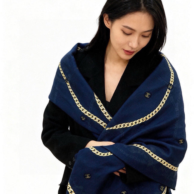 CHANEL 26S SCARF 135 IN CASHMERE AND SILK 281153