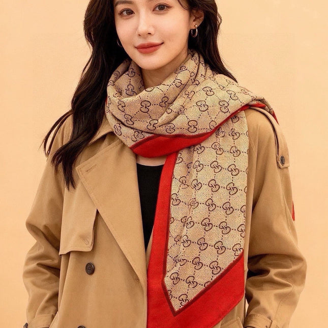 GUCCI 26S SCARF 135 IN CASHMERE AND SILK 315167