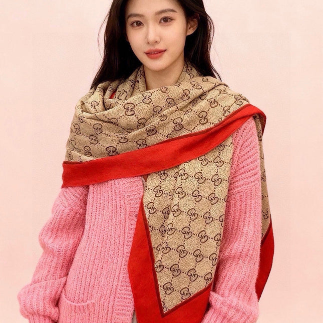 GUCCI 26S SCARF 135 IN CASHMERE AND SILK 315167