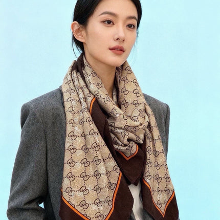 GUCCI 26S SCARF 135 IN CASHMERE AND SILK 315168