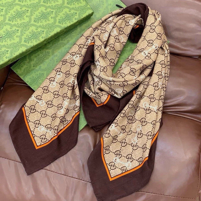 GUCCI 26S SCARF 135 IN CASHMERE AND SILK 315168