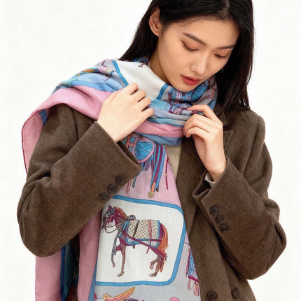 GUCCI 26S SCARF 135 IN CASHMERE AND SILK 314997