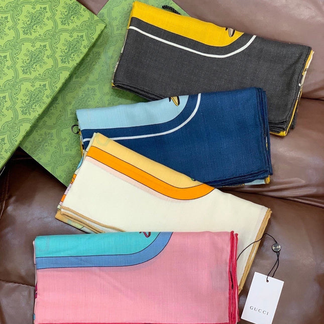 GUCCI 26S SCARF 135 IN CASHMERE AND SILK 314997
