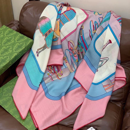 GUCCI 26S SCARF 135 IN CASHMERE AND SILK 314997