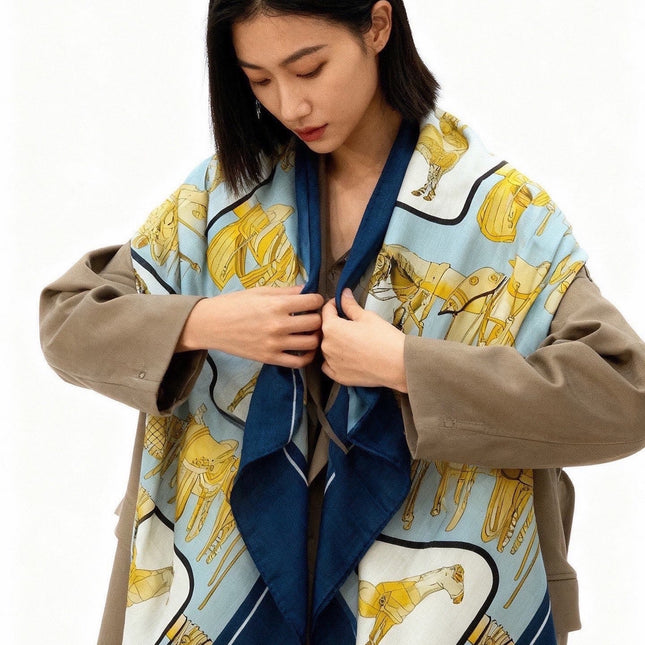 GUCCI 26S SCARF 135 IN CASHMERE AND SILK 314998