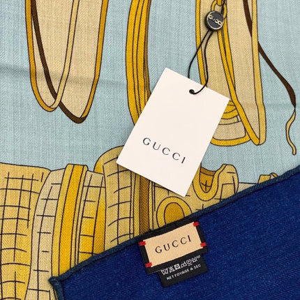 GUCCI 26S SCARF 135 IN CASHMERE AND SILK 314998