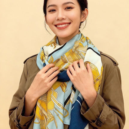 GUCCI 26S SCARF 135 IN CASHMERE AND SILK 314998