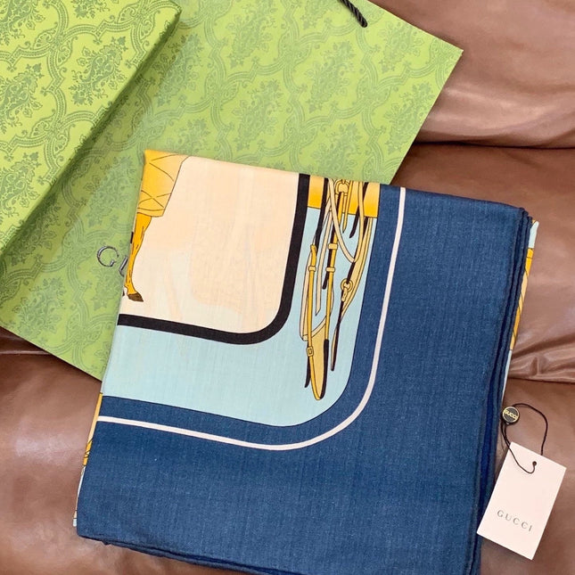 GUCCI 26S SCARF 135 IN CASHMERE AND SILK 314998