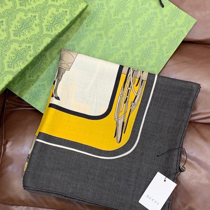 GUCCI 26S SCARF 135 IN CASHMERE AND SILK 314999