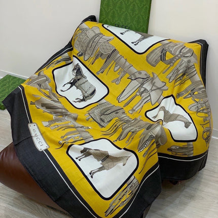 GUCCI 26S SCARF 135 IN CASHMERE AND SILK 314999