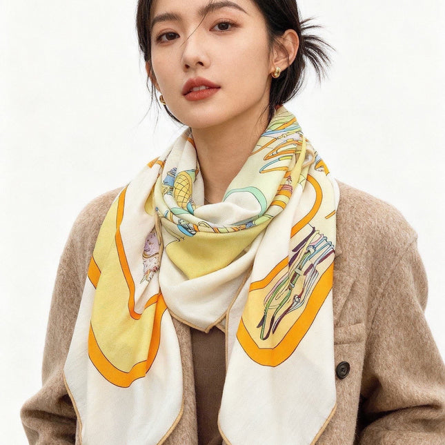 GUCCI 26S SCARF 135 IN CASHMERE AND SILK 315000