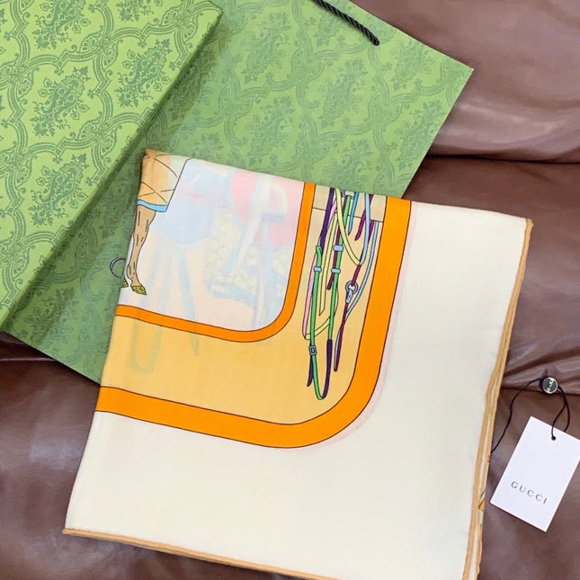 GUCCI 26S SCARF 135 IN CASHMERE AND SILK 315000