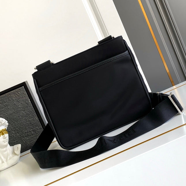 PRADA 26S SHOULDER BAG 22 IN BLACK NYLON