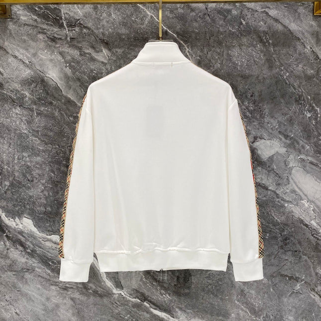 BURBERRY 26S CHECK-TRIM ZIP-UP TRACKSUIT 484