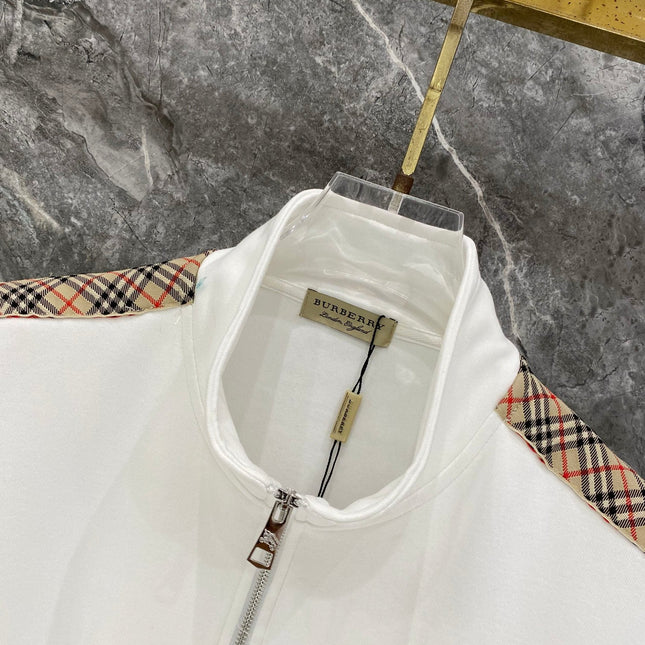 BURBERRY 26S CHECK-TRIM ZIP-UP TRACKSUIT 484