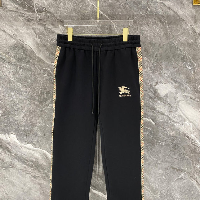 BURBERRY 26S CHECK-TRIM ZIP-UP TRACKSUIT 482