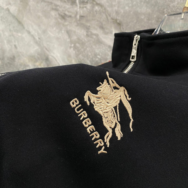 BURBERRY 26S CHECK-TRIM ZIP-UP TRACKSUIT 482