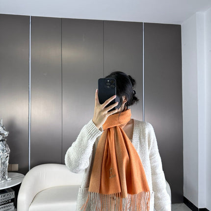 SCARF 190 CM IN TIGER ORANGE CASHMERE 364767