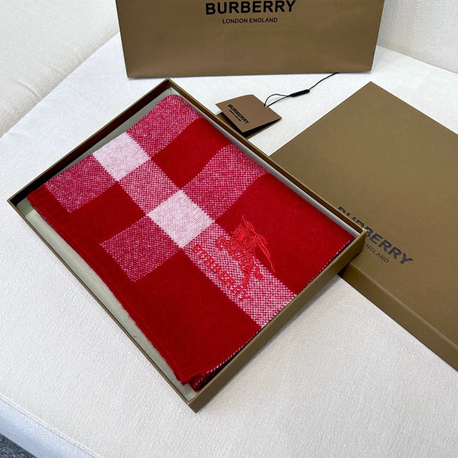 SCARF 190 CM IN CHERRY RED CASHMERE  398397