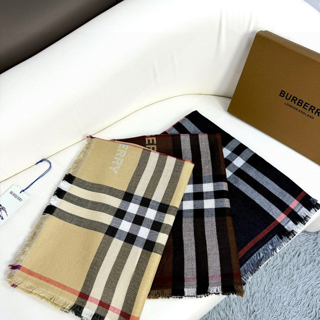 BBR SCARF 220 CM IN SILK CASHMERE 481240