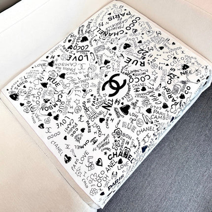 CHANEL 25S SCARF 90 IN SILK 730660