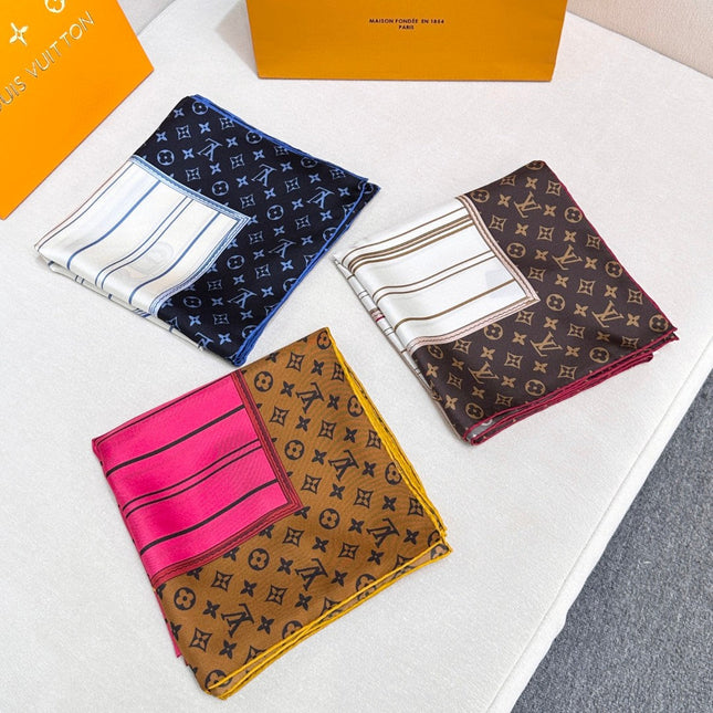 LV SCARF 90 CM IN SILK 737303