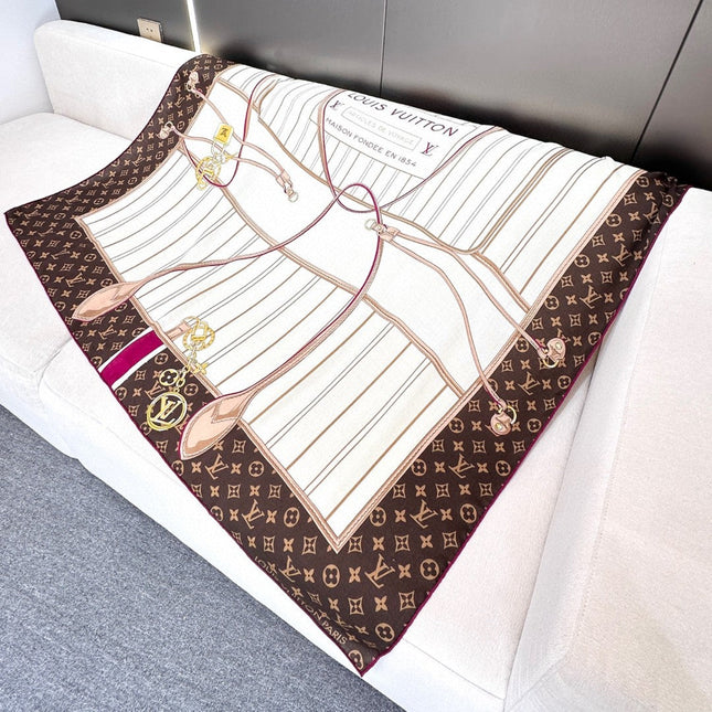 LV SCARF 140 CM IN SILK 721536