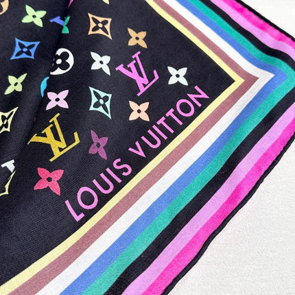LV SCARF 134 CM IN WOOL MIX SILK 719982