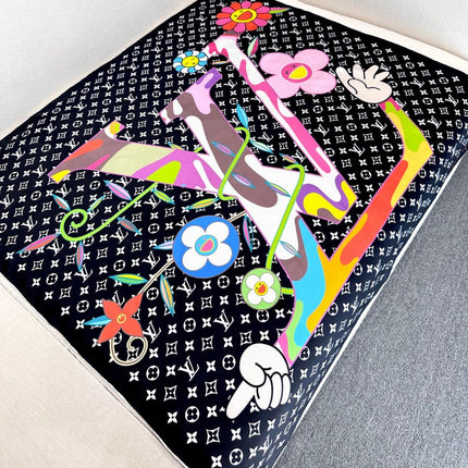 LV SCARF 90 CM IN SILK 733947