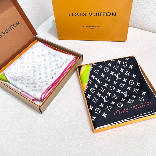 LV SCARF 90 CM IN SILK 733947