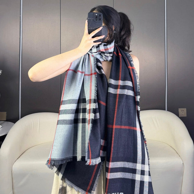 BURBERRY 26S SCARF 220CM IN SILK CASHMERE 303205