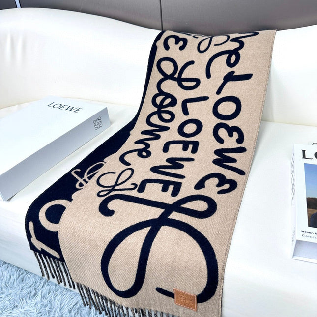 LOEWE 26S SCARF 180 IN CASHMERE WOOL 297945