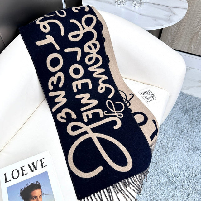 LOEWE 26S SCARF 180 IN CASHMERE WOOL 297945