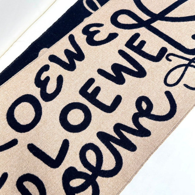 LOEWE 26S SCARF 180 IN CASHMERE WOOL 297945