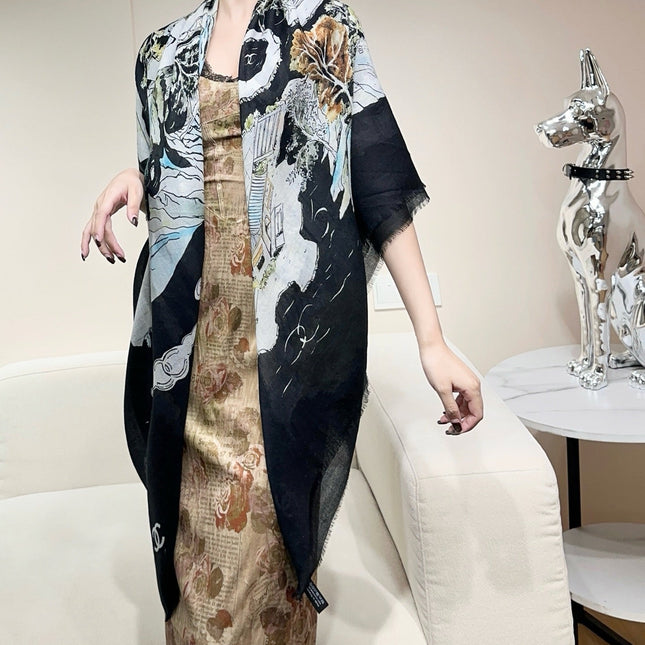 CHANEL 26S SCARF 140 IN SILK 309768