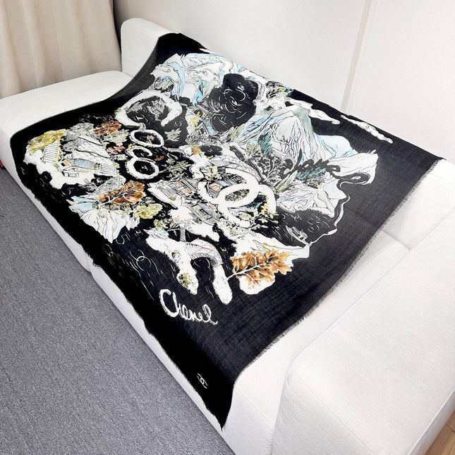 CHANEL 26S SCARF 140 IN SILK 309768