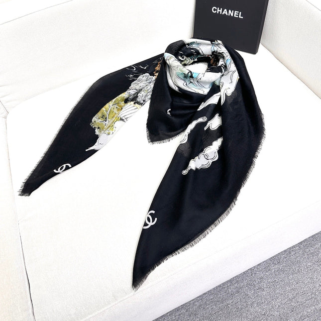 CHANEL 26S SCARF 140 IN SILK 309768