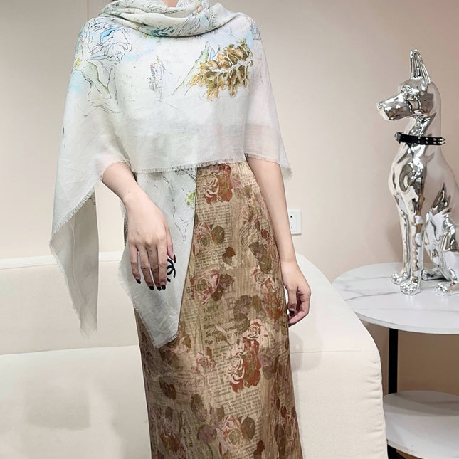 CHANEL 26S SCARF 140 IN SILK 309769