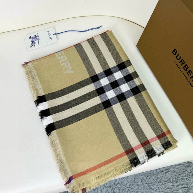 BURBERRY 26S SCARF 220CM IN SILK CASHMERE 303203