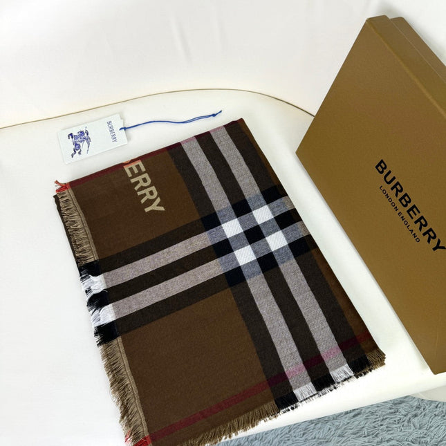BURBERRY 26S SCARF 220CM IN CASHMERE SILK 303204