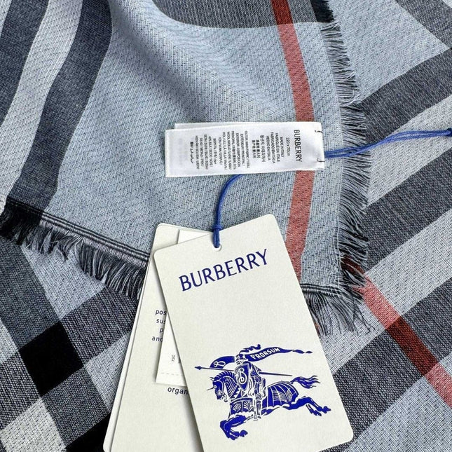 BURBERRY 26S SCARF 220CM IN SILK CASHMERE 303205
