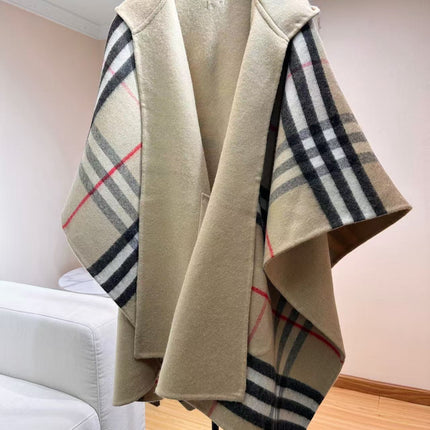 BURBERRY 26S HOODED CAPE 176 IN CASHMERE 304565