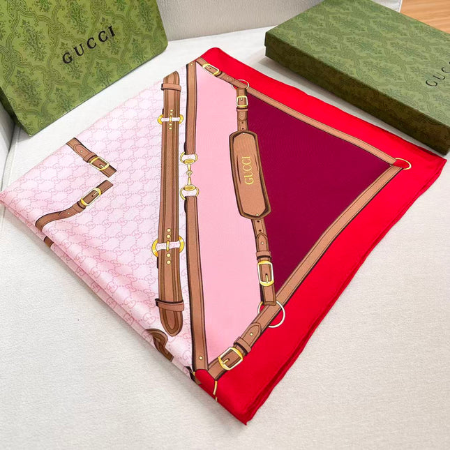 GUCCI 26S SCARF 90 IN SILK 309786