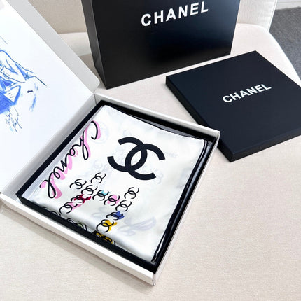 CHANEL 26S SCARF 90 IN SILK 500135