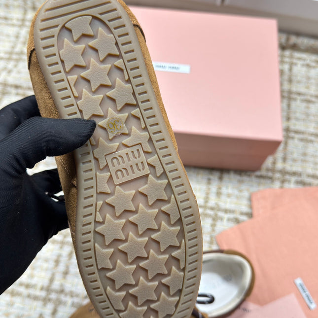 MIUMIU 26S SNEAKERS IN DARK BROWN SUEDE 01