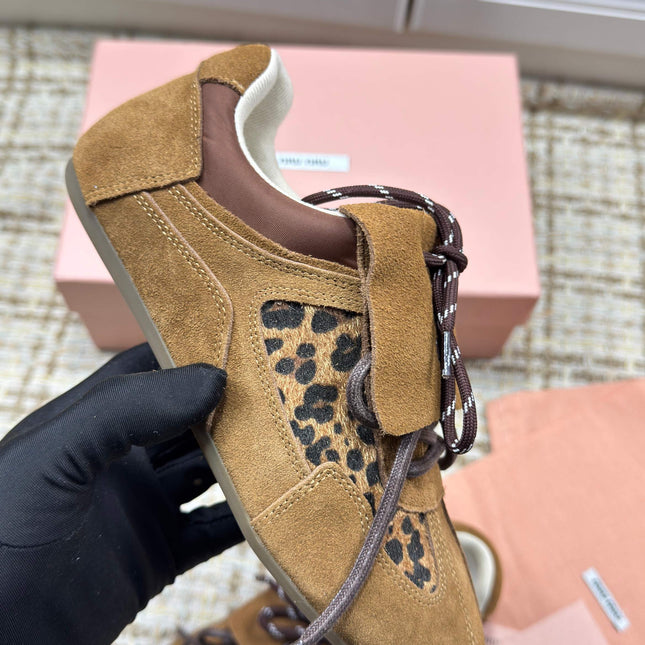 MIUMIU 26S SNEAKERS IN DARK BROWN SUEDE 01