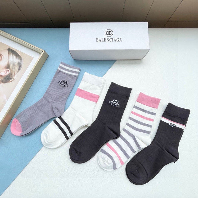 BALENCIAGA 26S CREW SOCKS 553394 (1 BOX)